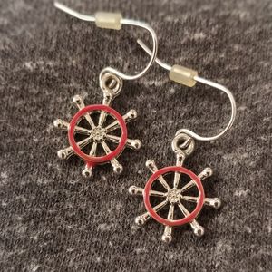 Nautical Earrings in Red